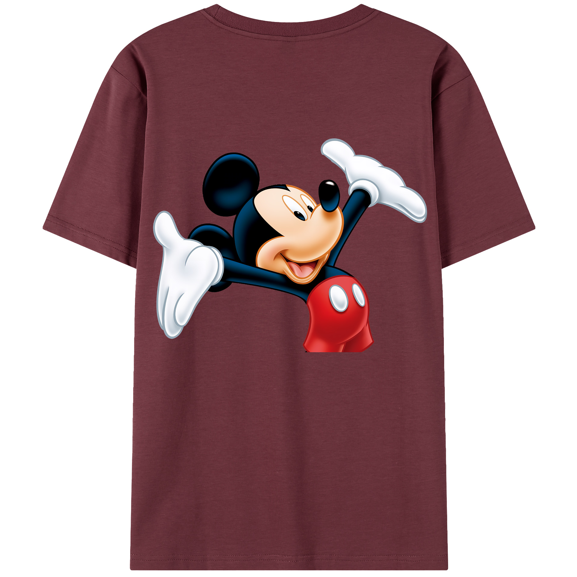 （画像用） ミッキーマウス Mickey Mouse 綿100％半袖Tシャツ（背面プリント）